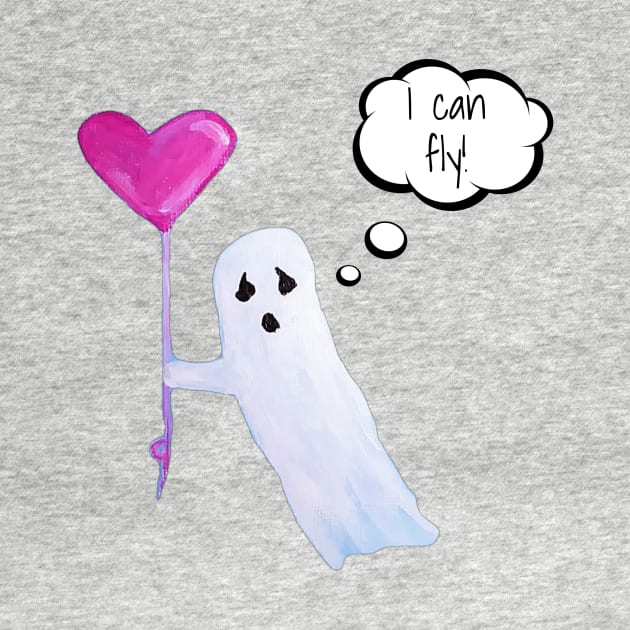 Funny Cute Ghost by GroovyArt